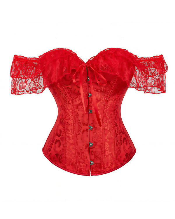 Curvvvy™ Leopard Spitzenkorsett Transparenter Mesh-Bustier