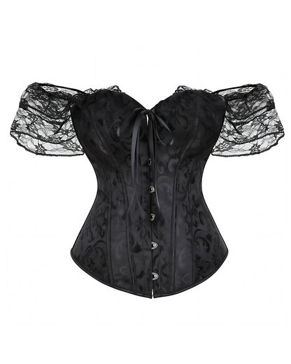 Curvvvy™ Leopard Spitzenkorsett Transparenter Mesh-Bustier