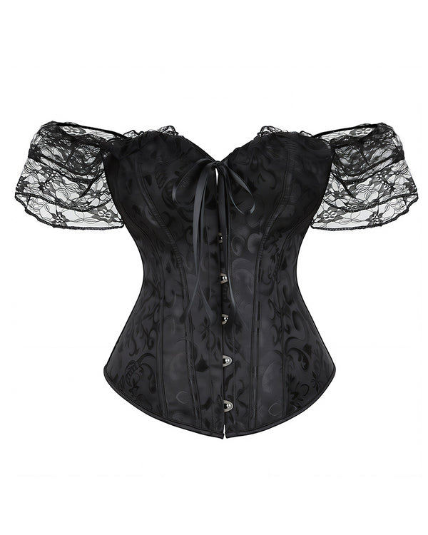 Curvvvy™ Leopard Spitzenkorsett Transparenter Mesh-Bustier