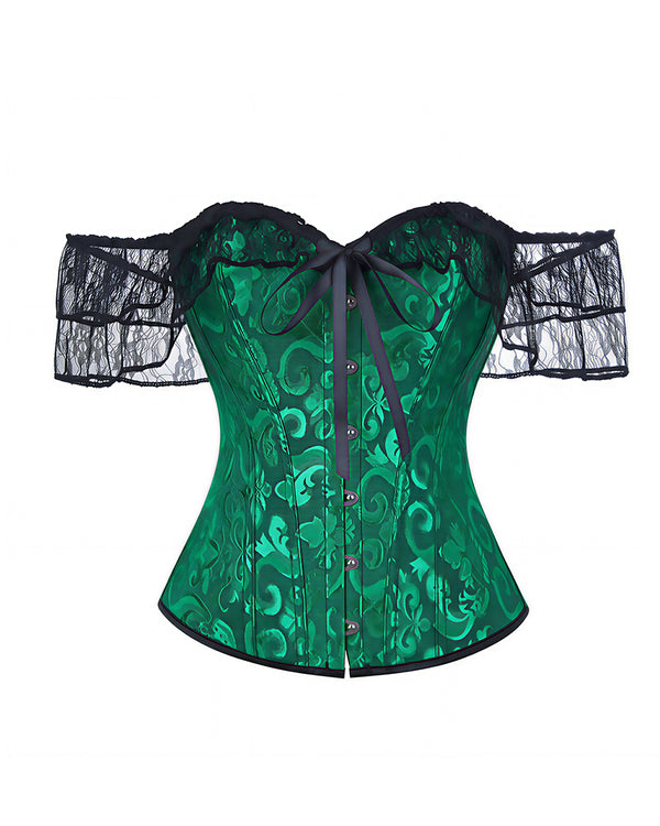 Curvvvy™ Leopard Spitzenkorsett Transparenter Mesh-Bustier