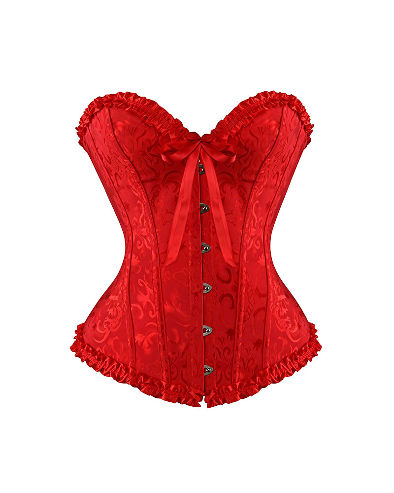 Curvvvy™ Bustier Corset in Pizzo Leopardato con Rete Trasparente