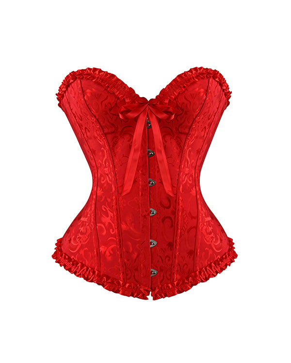 Curvvvy™ Bustier Corset in Pizzo Leopardato con Rete Trasparente