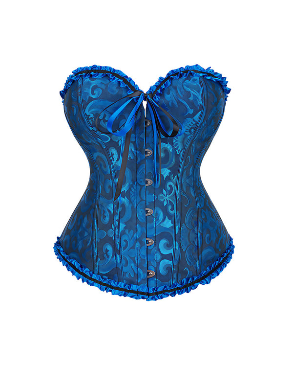 Curvvvy™ Bustier Corset in Pizzo Leopardato con Rete Trasparente