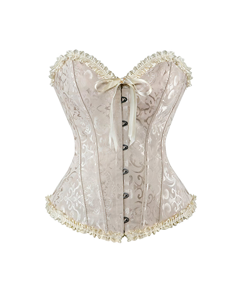 Curvvvy™ Bustier Corset in Pizzo Leopardato con Rete Trasparente