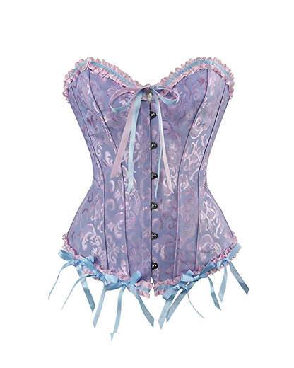 Curvvvy™ Bustier Corset in Pizzo Leopardato con Rete Trasparente