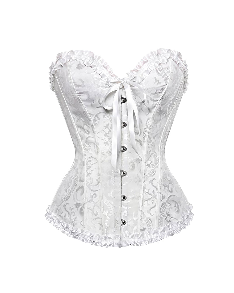 Curvvvy™ Bustier Corset in Pizzo Leopardato con Rete Trasparente