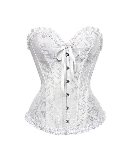 Curvvvy™ Bustier Corset in Pizzo Leopardato con Rete Trasparente