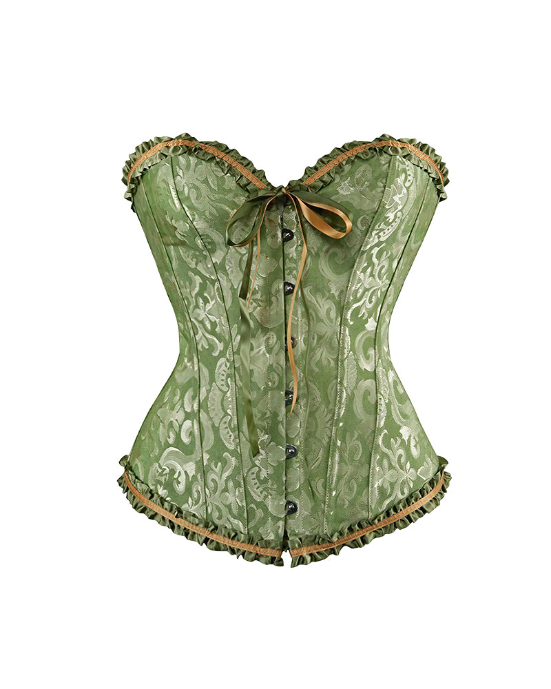 Curvvvy™ Bustier Corset in Pizzo Leopardato con Rete Trasparente