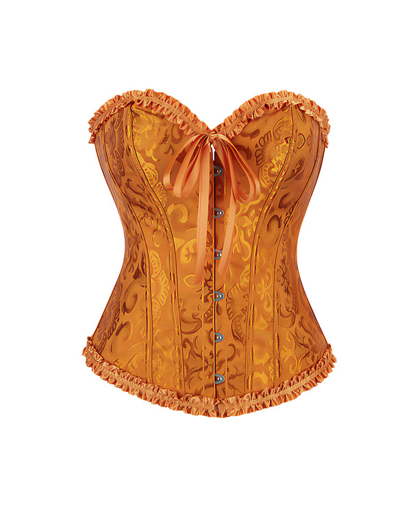 Curvvvy™ Bustier Corset in Pizzo Leopardato con Rete Trasparente