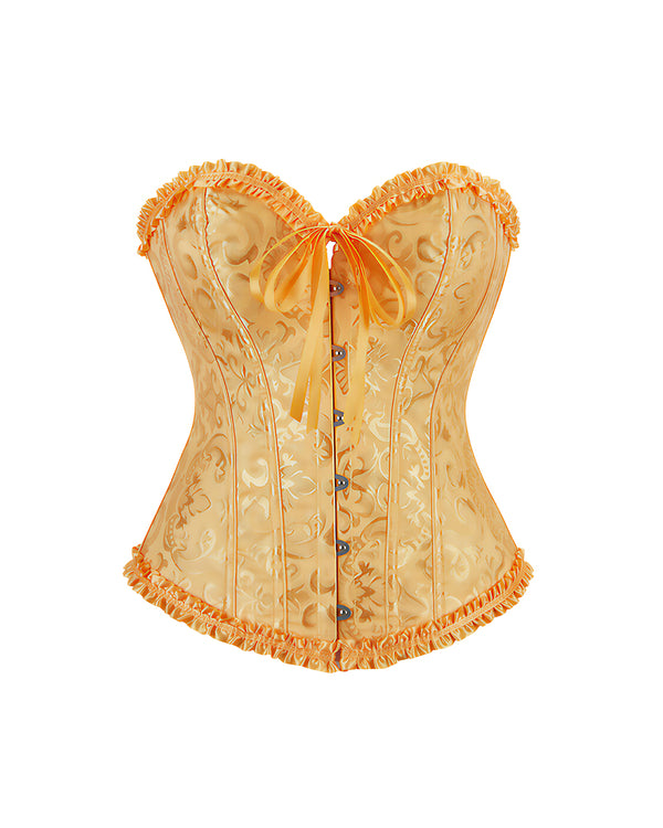 Curvvvy™ Bustier Corset in Pizzo Leopardato con Rete Trasparente