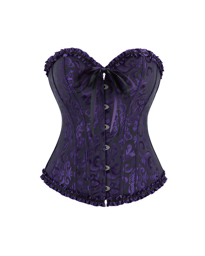 Curvvvy™ Bustier Corset in Pizzo Leopardato con Rete Trasparente