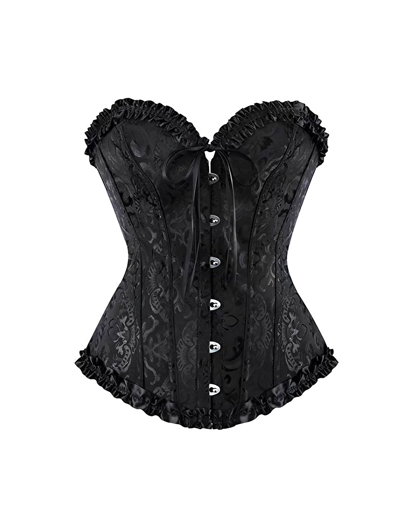 Curvvvy™ Bustier Corset in Pizzo Leopardato con Rete Trasparente