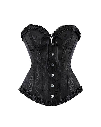 Curvvvy™ Bustier Corset in Pizzo Leopardato con Rete Trasparente