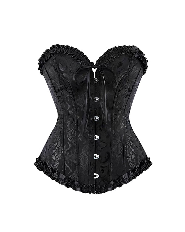 Curvvvy™ Bustier Corset in Pizzo Leopardato con Rete Trasparente