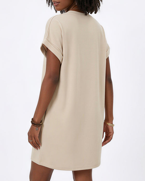 Curvvvy™ Vestido Camisero Maxi Vintage de Ante Sintético con Ribete de Encaje