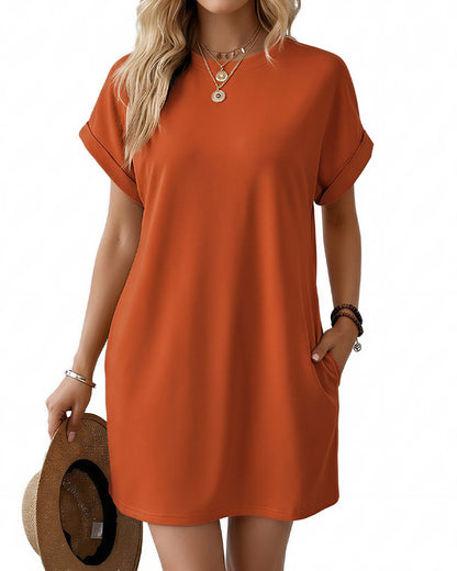 Curvvvy™ Vestido Camisero Maxi Vintage de Ante Sintético con Ribete de Encaje