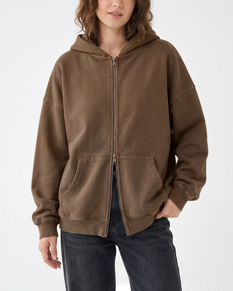 Curvvvy™ Unisex Heavyweight Fleece Full-Zip Hoodie