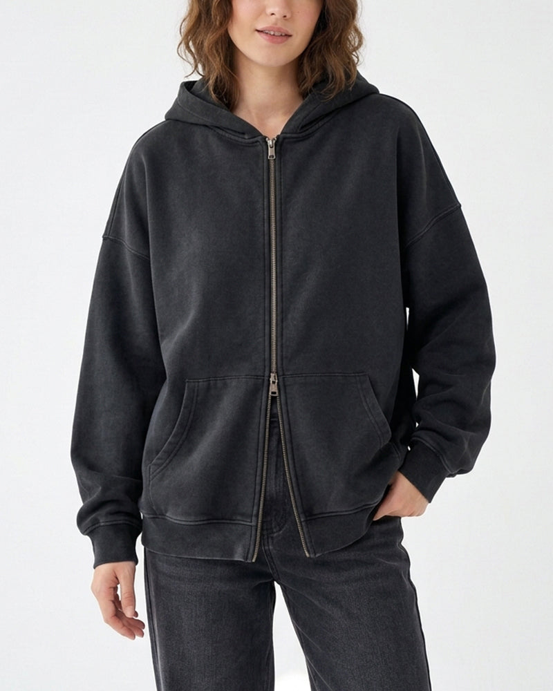 Curvvvy™ Unisex Heavyweight Fleece Full-Zip Hoodie