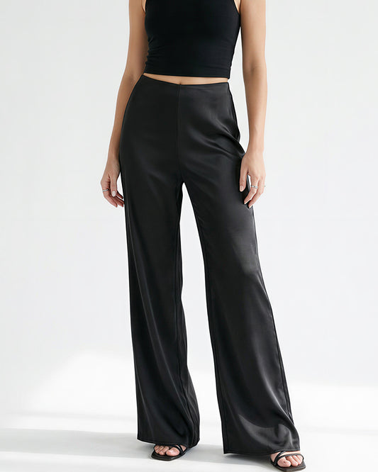 Curvvvy™ Luftige Baumwoll-Leinen-Hose mit weitem Bein und Smok-Bund