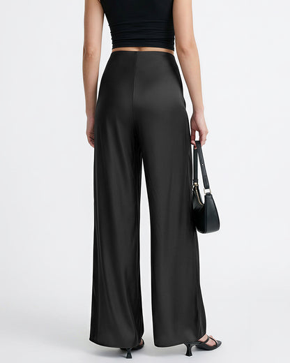 Curvvvy™ Luftige Baumwoll-Leinen-Hose mit weitem Bein und Smok-Bund