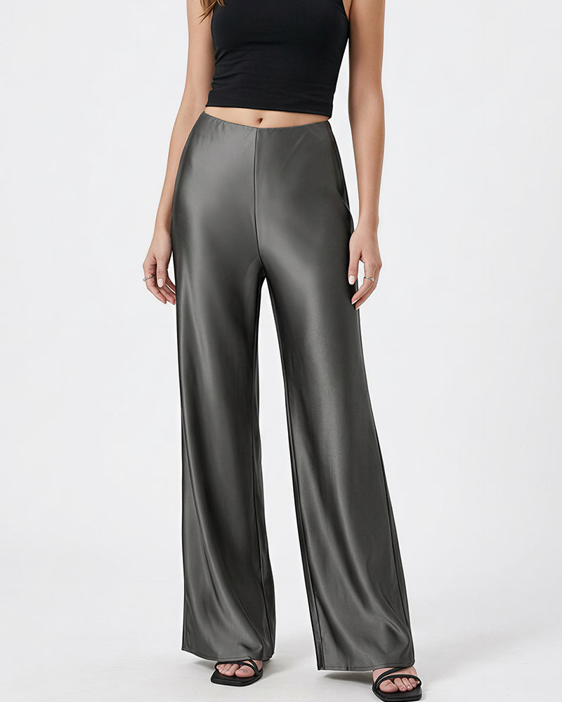 Curvvvy™ Luftige Baumwoll-Leinen-Hose mit weitem Bein und Smok-Bund