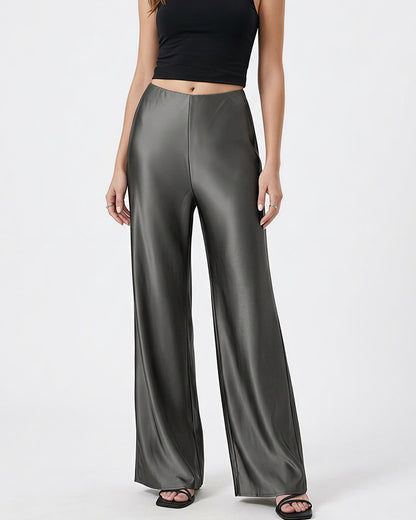 Curvvvy™ Luftige Baumwoll-Leinen-Hose mit weitem Bein und Smok-Bund