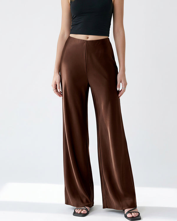 Curvvvy™ Luftige Baumwoll-Leinen-Hose mit weitem Bein und Smok-Bund