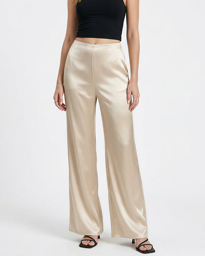 Curvvvy™ Luftige Baumwoll-Leinen-Hose mit weitem Bein und Smok-Bund