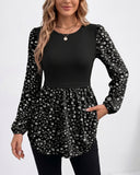 Black Floral Print