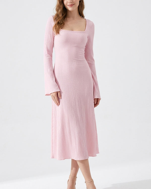 Curvvvy™ Figurbetontes Mini-Kleid mit Leopardenmuster und Trompetenärmeln