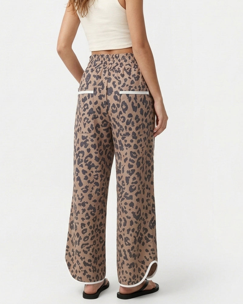 Curvvvy™ Luftige Baumwoll-Leinen-Hose mit weitem Bein und Smok-Bund