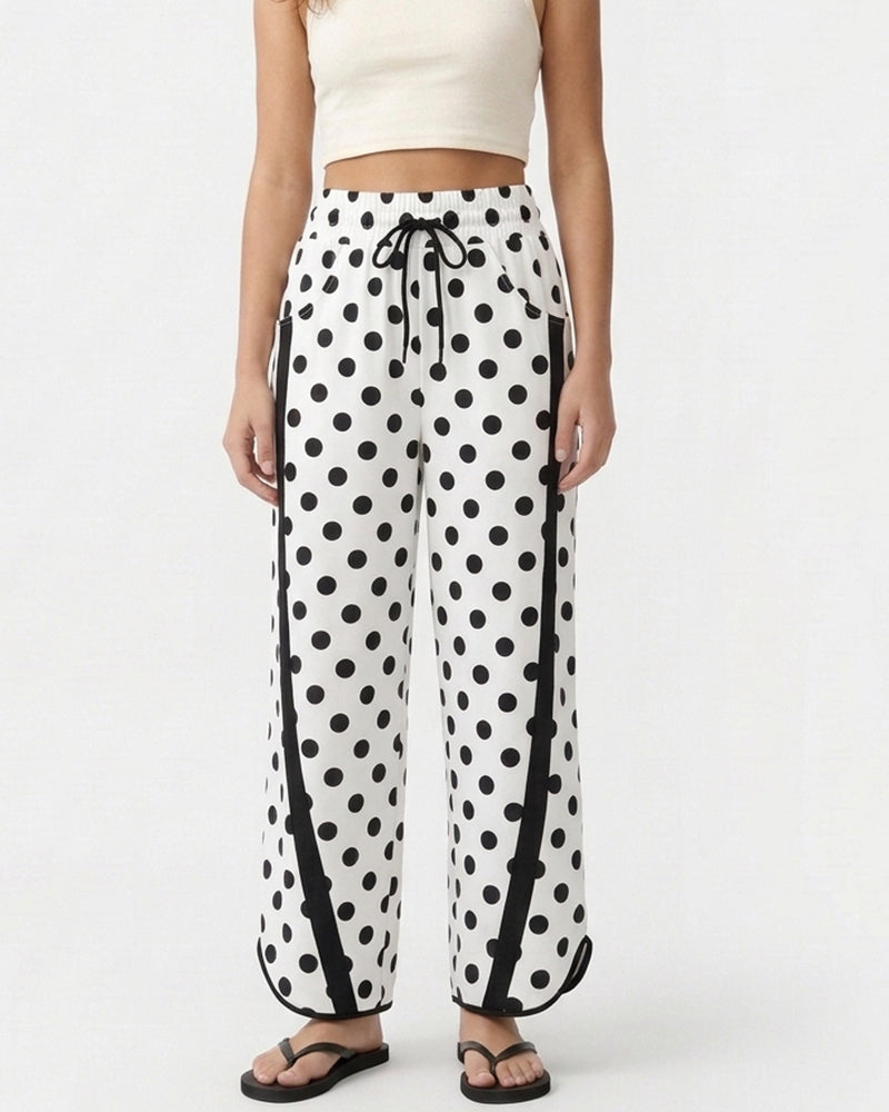 Curvvvy™ Luftige Baumwoll-Leinen-Hose mit weitem Bein und Smok-Bund