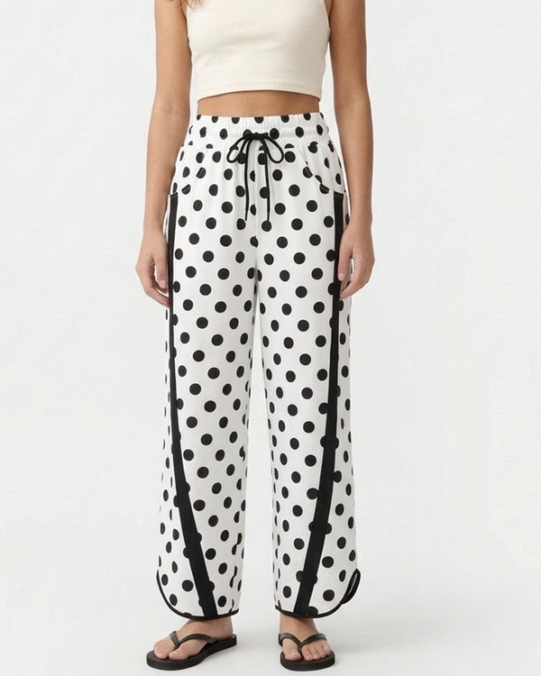 Curvvvy™ Luftige Baumwoll-Leinen-Hose mit weitem Bein und Smok-Bund