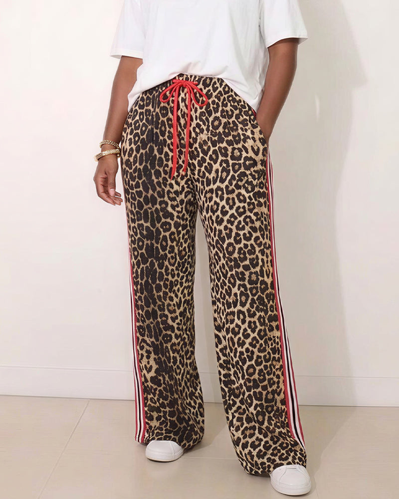 Curvvvy™ Luftige Baumwoll-Leinen-Hose mit weitem Bein und Smok-Bund