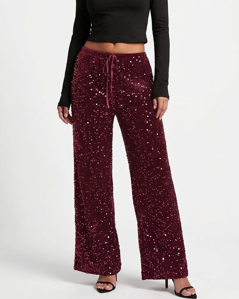 Curvvvy™ Luftige Baumwoll-Leinen-Hose mit weitem Bein und Smok-Bund