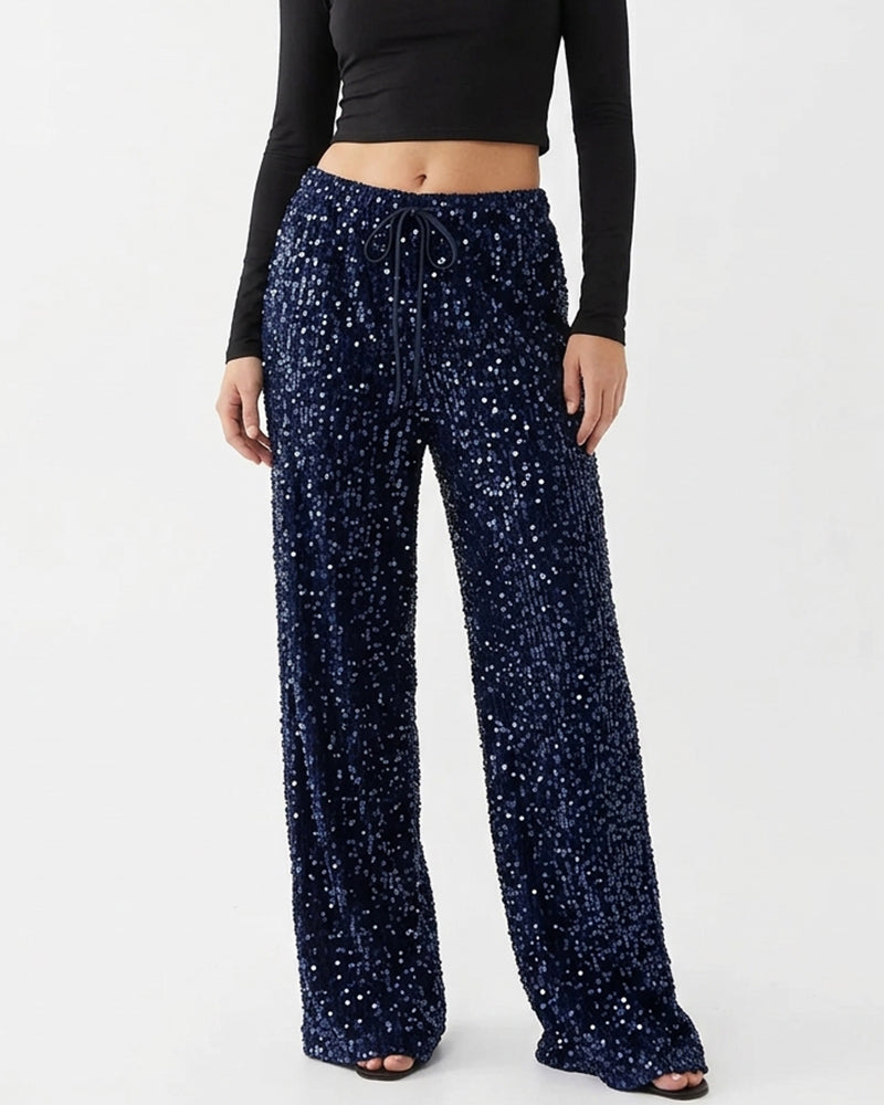 Curvvvy™ Luftige Baumwoll-Leinen-Hose mit weitem Bein und Smok-Bund