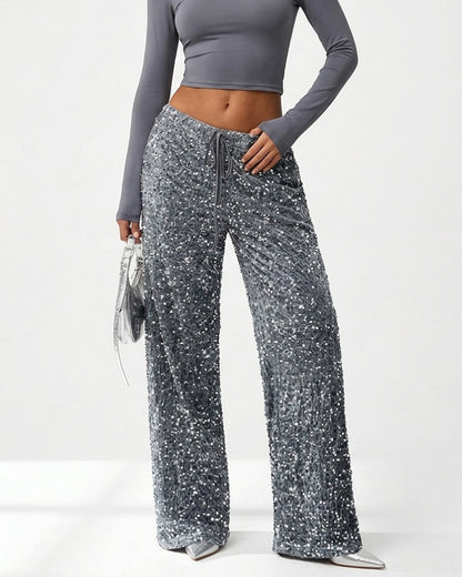 Curvvvy™ Luftige Baumwoll-Leinen-Hose mit weitem Bein und Smok-Bund