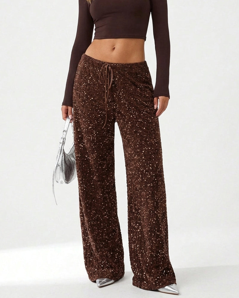 Curvvvy™ Luftige Baumwoll-Leinen-Hose mit weitem Bein und Smok-Bund