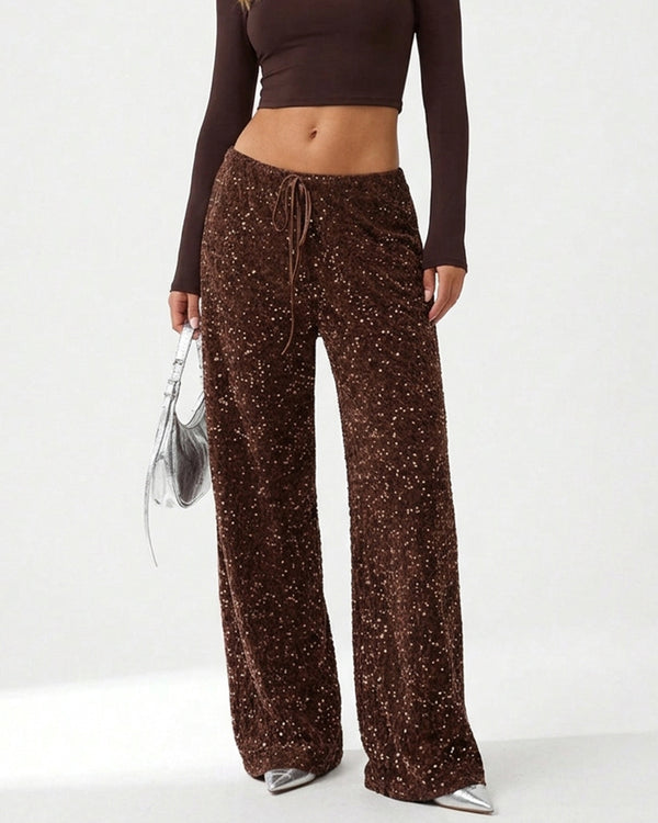 Curvvvy™ Luftige Baumwoll-Leinen-Hose mit weitem Bein und Smok-Bund