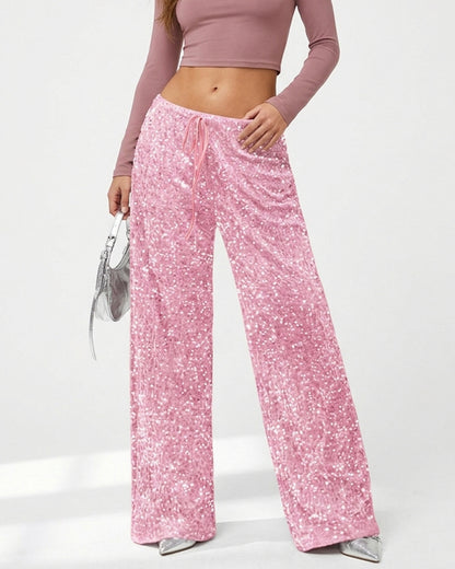 Curvvvy™ Luftige Baumwoll-Leinen-Hose mit weitem Bein und Smok-Bund