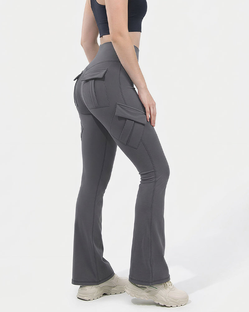 Curvvvy™ High-Waist Yoga Leggings mit Kontrastbesatz