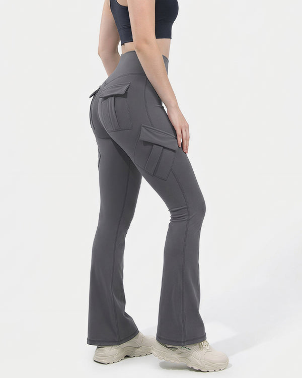 Curvvvy™ High-Waist Yoga Leggings mit Kontrastbesatz