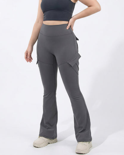 Curvvvy™ High-Waist Yoga Leggings mit Kontrastbesatz