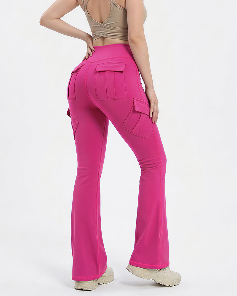 Curvvvy™ High-Waist Yoga Leggings mit Kontrastbesatz