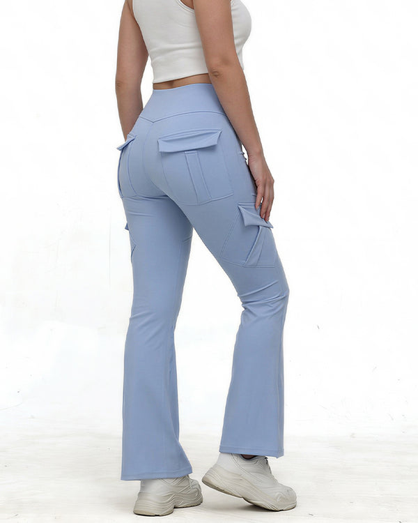 Curvvvy™ High-Waist Yoga Leggings mit Kontrastbesatz