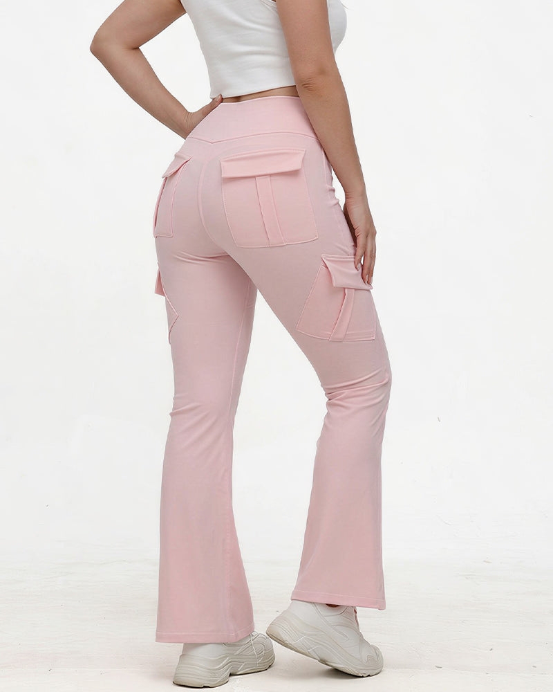 Curvvvy™ High-Waist Yoga Leggings mit Kontrastbesatz