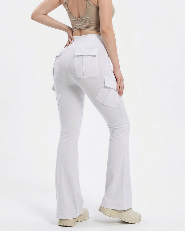 Curvvvy™ High-Waist Yoga Leggings mit Kontrastbesatz
