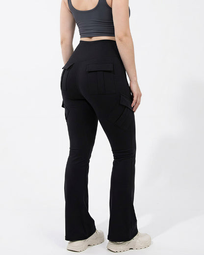 Curvvvy™ High-Waist Yoga Leggings mit Kontrastbesatz