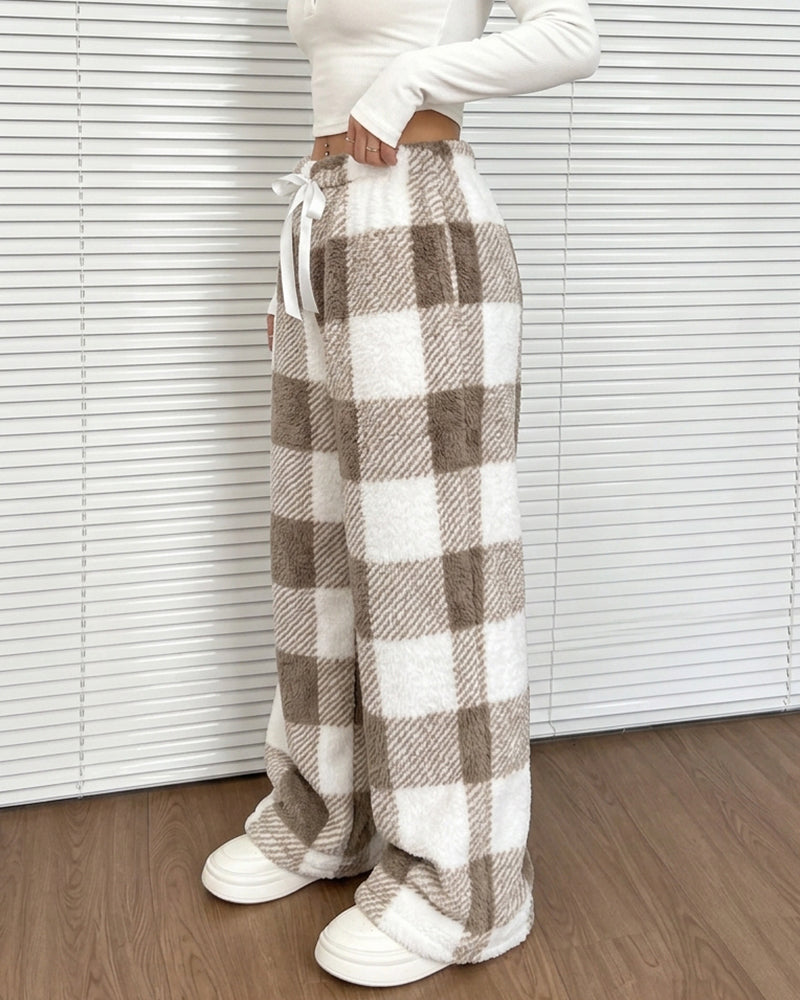Curvvvy™ Luftige Baumwoll-Leinen-Hose mit weitem Bein und Smok-Bund