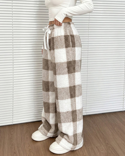 Curvvvy™ Luftige Baumwoll-Leinen-Hose mit weitem Bein und Smok-Bund
